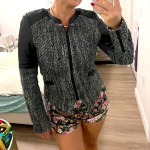 PARKER LUXURY STYLISH JACKET WITH LEATHER PARTS RUNS LIKE SIZE S